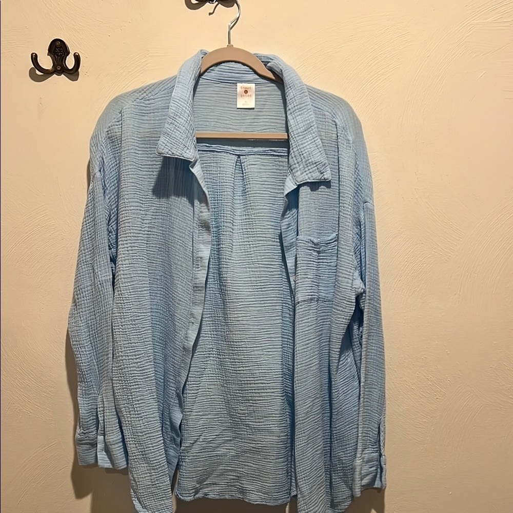 Blue Button Down Denim Shirt